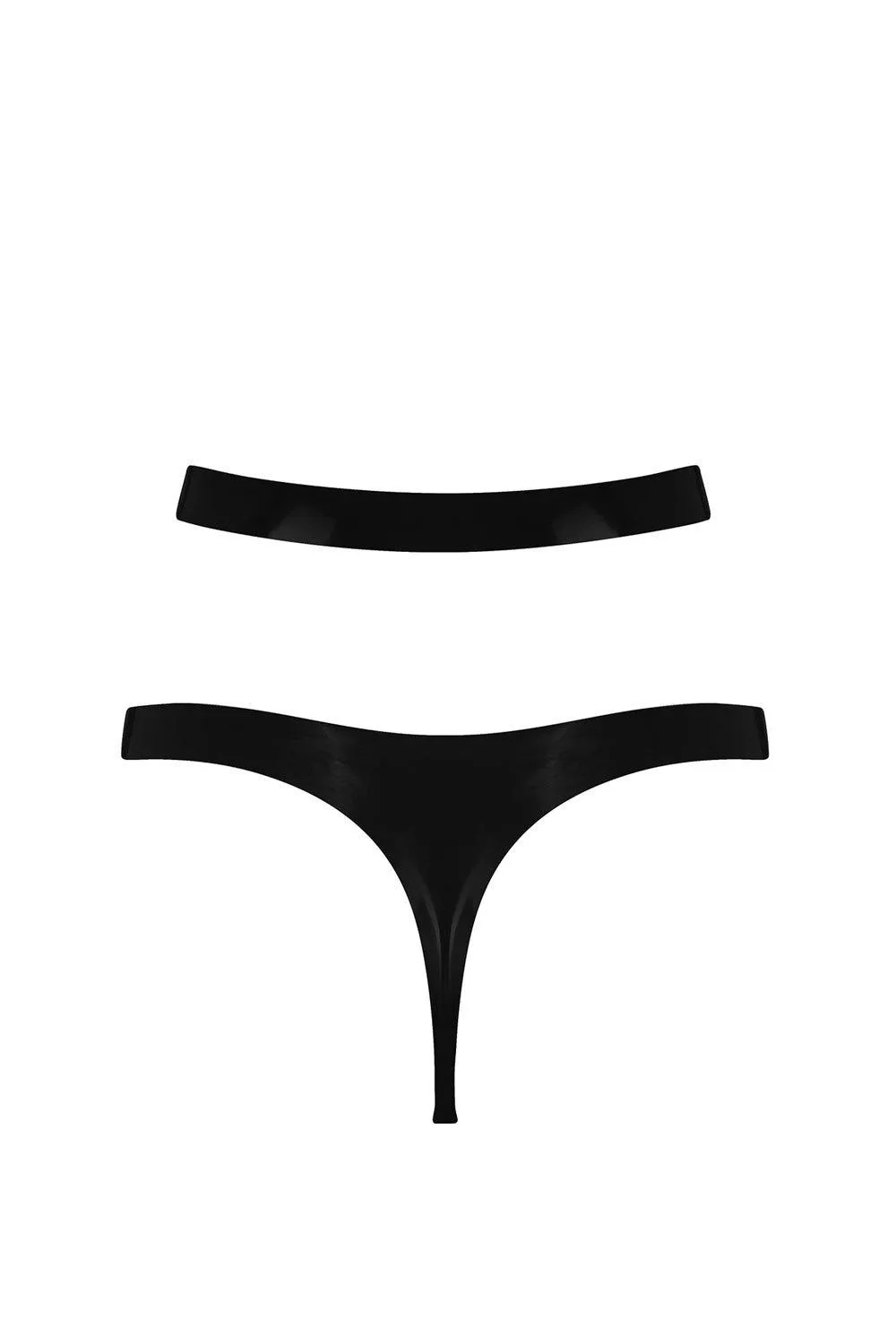 Latex Cut Out Thong