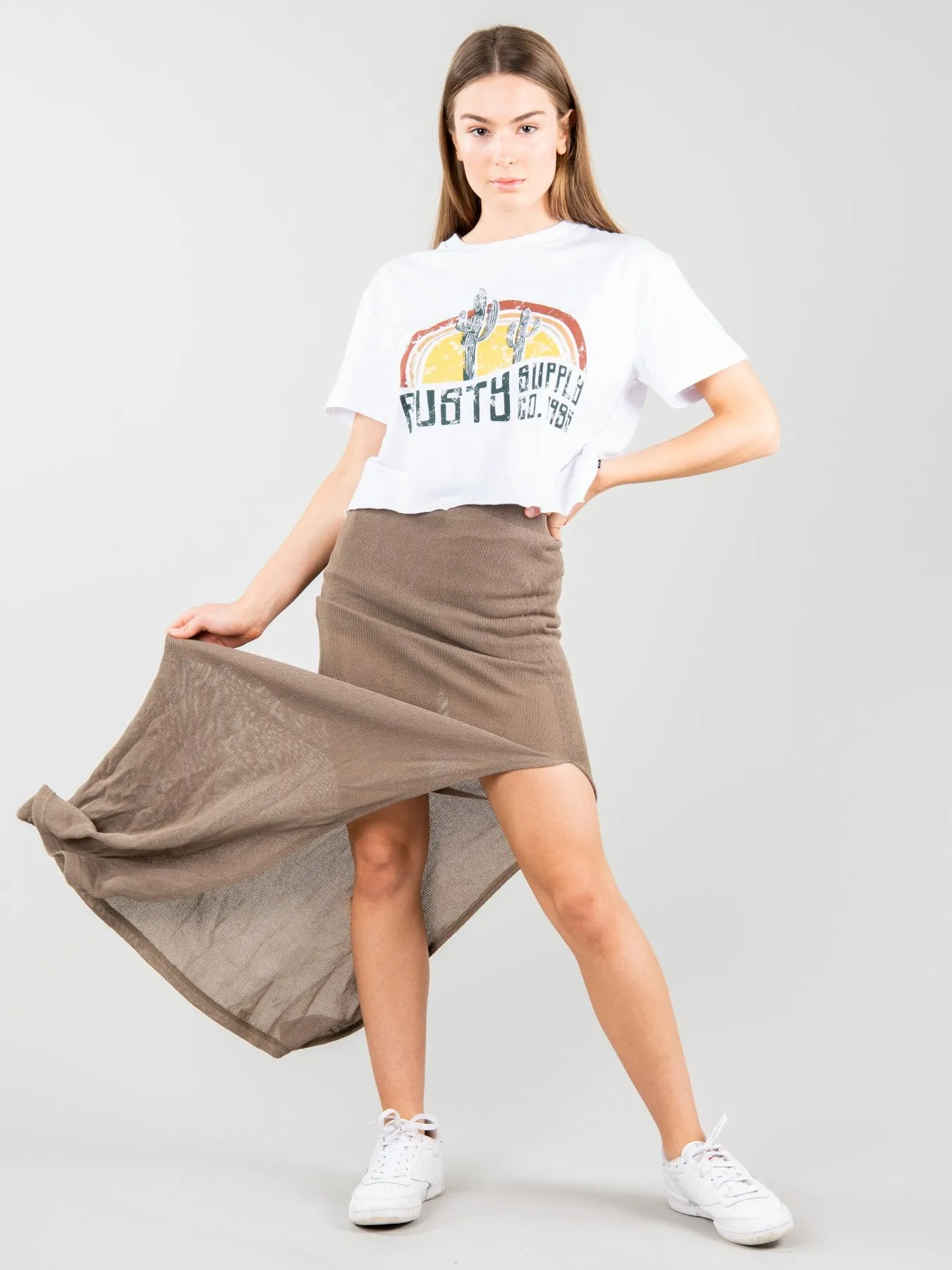Mariah Maxi Crop Skirt - Army