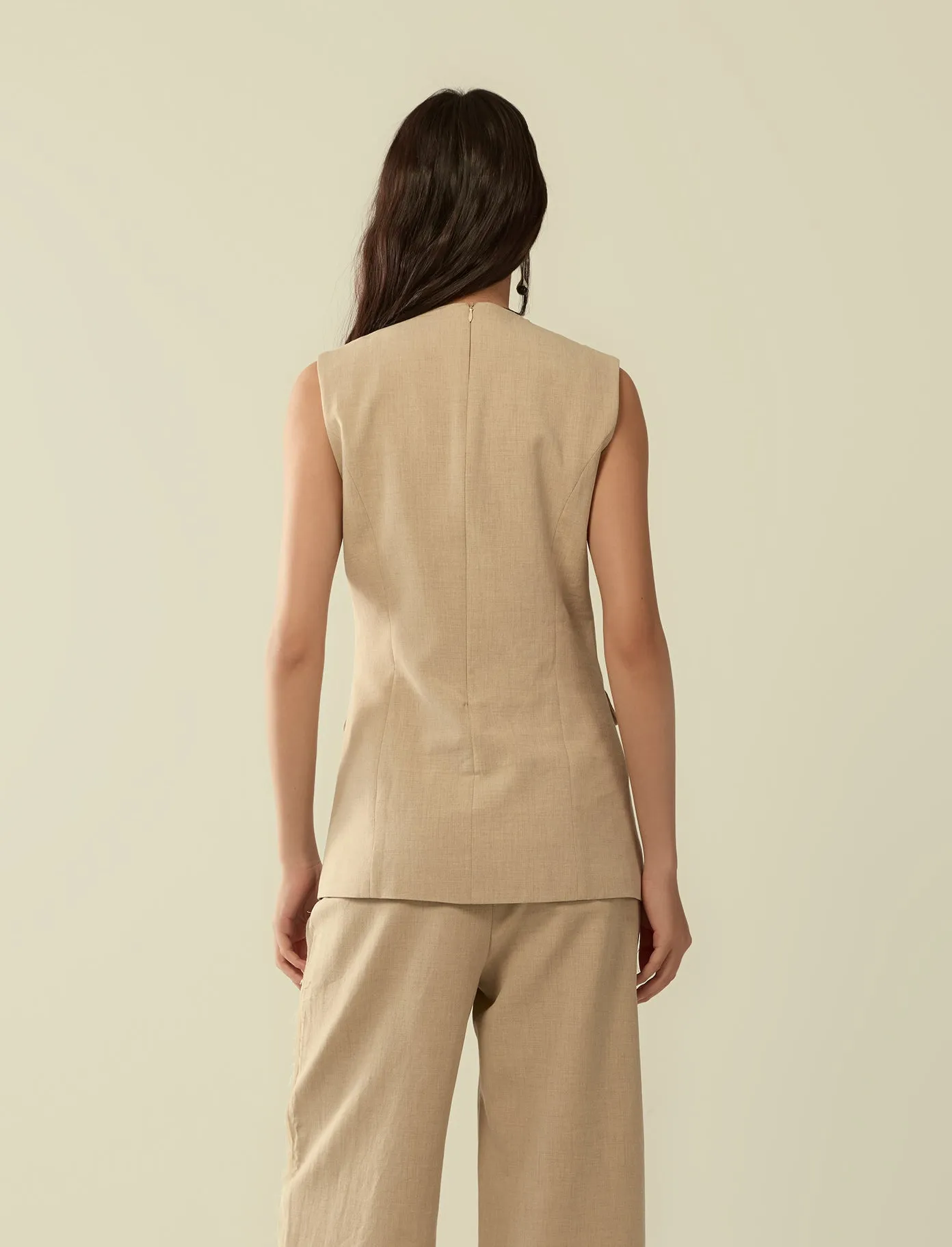 tailored eyelet vest top